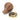 From The Anvil's Rosewood Wooden Beehive Cabinet Knob; #rose_aged-brass
