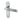 Frelan Hardware - Mitred Suite Door Handles - Pair - Lock; #finish_polished-chrome--satin-chrome