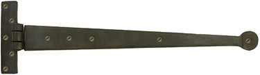 From The Anvil's Beeswax Penny End T Hinge (pair); #finish_beeswax