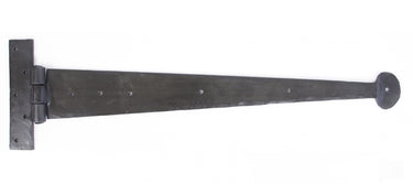 From The Anvil's Beeswax Penny End T Hinge (pair); #finish_beeswax