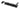 From The Anvil's Black Straight Door Bolt; #finish_black