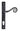 From The Anvil's Black Monkeytail Slimline Lever Espag. Lock Set; #finish_black