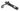 From The Anvil's Black Monkeytail Slimline Lever Espag. Lock Set; #finish_black