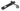 From The Anvil's Black Monkeytail Slimline Lever Espag. Lock Set; #finish_black