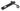 From The Anvil's Black Monkeytail Slimline Lever Espag. Lock Set; #finish_black