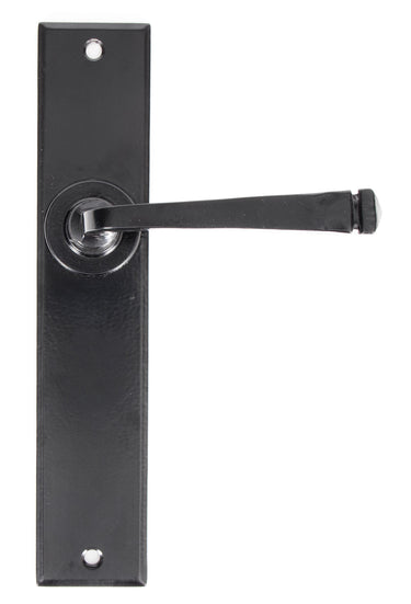 From The Anvil's Black Large Avon Lever Latch Door Handles; #finish_black