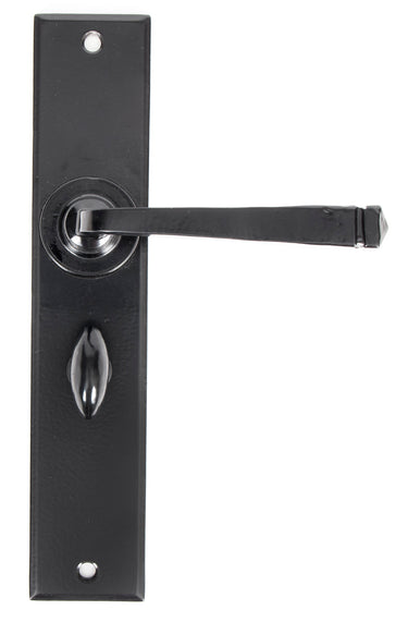 From The Anvil's Black Large Avon Lever Bathroom Door Handles; #finish_black