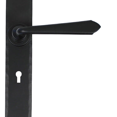 From The Anvil's Black Cromwell Lever Lock Door Handles; #finish_black