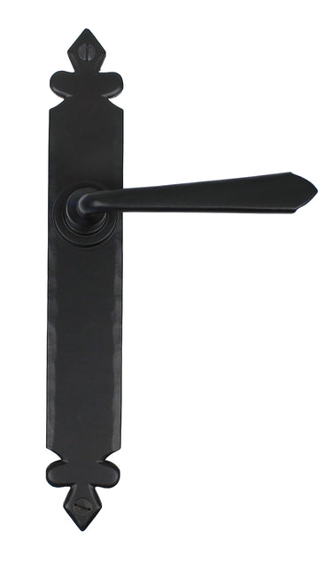 From The Anvil's Black Cromwell Lever Latch Door Handles; #finish_black