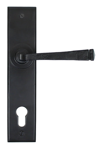 From The Anvil's Black Avon Lever Espag. Lock Set; #finish_black