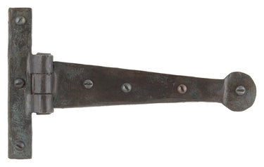From The Anvil's Beeswax Penny End T Hinge (pair); #finish_beeswax