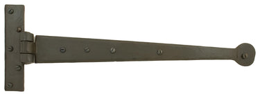 From The Anvil's Beeswax Penny End T Hinge (pair); #finish_beeswax