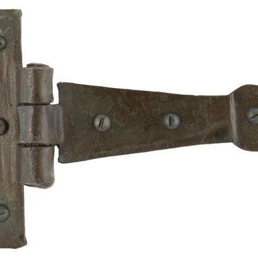 From The Anvil's Beeswax Penny End T Hinge (pair); #finish_beeswax