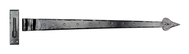 From The Anvil's Black Hook & Band Hinge - Cranked (pair); #finish_black