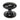 From The Anvil's Black Oval Mortice/Rim Knob Set; #finish_black