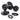 From The Anvil's Black Round Mortice/Rim Knob Set; #finish_black