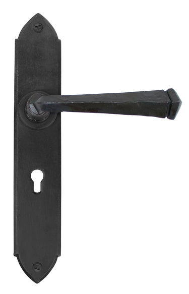 From The Anvil's Beeswax Gothic Lever Lock Door Handles; #finish_beeswax