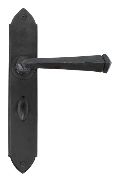 From The Anvil's Beeswax Gothic Lever Bathroom Door Handles; #finish_beeswax