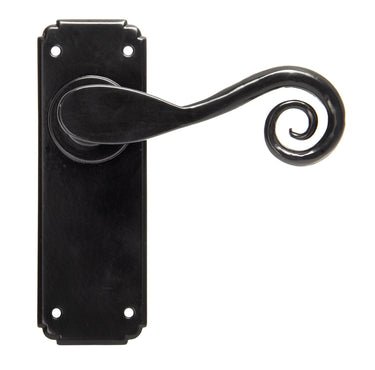 From The Anvil's Black Monkeytail Lever Latch Door Handles; #finish_black