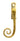 From The Anvil's Polished Brass Slim Monkeytail Espag; #finish_polished-brass