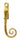 From The Anvil's Polished Brass Slim Monkeytail Espag; #finish_polished-brass