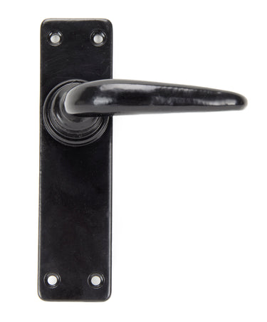 From The Anvil's Black Smooth Lever Latch Door Handles; #finish_black