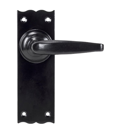 From The Anvil's Black Oak Lever Latch Door Handles; #finish_black