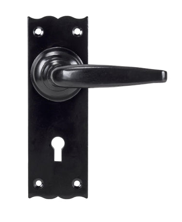 From The Anvil's Black Oak Lever Lock Door Handles; #finish_black