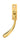 From The Anvil's Polished Brass Slim Peardrop Espag; #finish_polished-brass