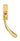 From The Anvil's Polished Brass Slim Peardrop Espag; #finish_polished-brass