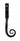 From The Anvil's Black 16mm Monkeytail Espag; #finish_black