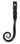 From The Anvil's Black 16mm Monkeytail Espag; #finish_black