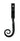 From The Anvil's Black 16mm Monkeytail Espag; #finish_black