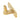 From The Anvil's Polished Brass Cranked Stay Pin; #finish_polished-brass