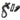 From The Anvil's Black Locking Shepherd's Crook Fastener; #finish_black