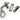 From The Anvil's Pewter Patina Locking Shepherd's Crook Fastener; #finish_pewter-patina