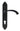 From The Anvil's Black Gothic Curved Lever Espag. Lock Set; #finish_black