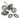 From The Anvil's Pewter Patina Round Mortice/Rim Knob Set; #finish_pewter-patina