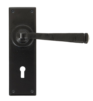 From The Anvil's Black Avon Lever Lock Door Handles; #finish_black