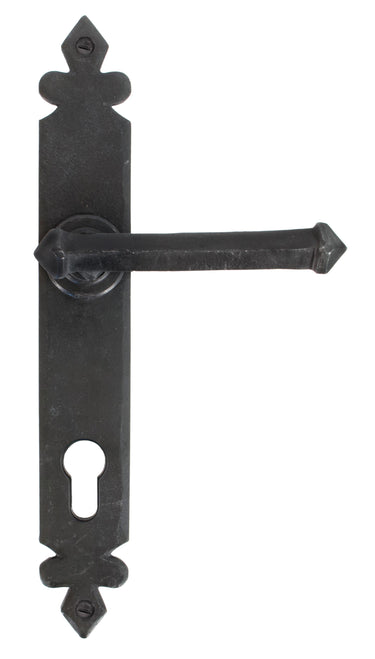 From The Anvil's Beeswax Tudor Lever Espag. Lock Set; #finish_beeswax