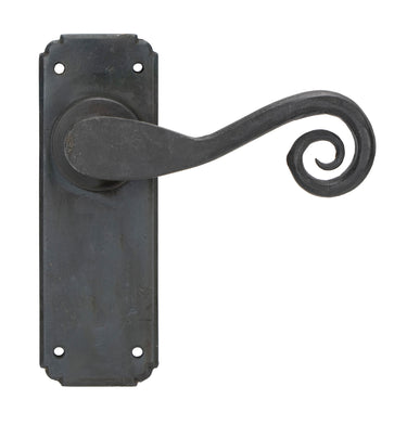 From The Anvil's Beeswax Monkeytail Lever Latch Door Handles; #finish_beeswax