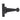 From The Anvil's Black Penny End T Hinge (pair); #finish_black
