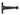 From The Anvil's Black Penny End T Hinge (pair); #finish_black