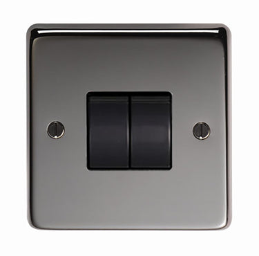 From The Anvil's Black Nickel 10 Amp Switched Socket; #finish_black-nickel