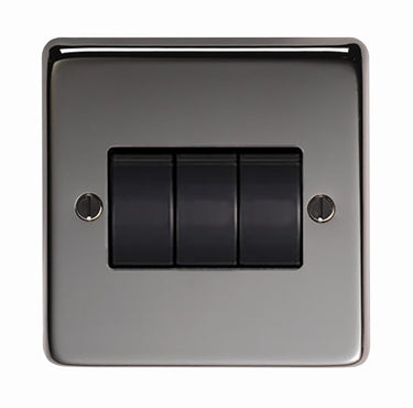 From The Anvil's Black Nickel 10 Amp Switched Socket; #finish_black-nickel