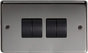From The Anvil's Black Nickel 10 Amp Switched Socket; #finish_black-nickel