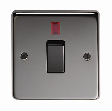From The Anvil's Black Nickel Single Switch + Neon; #finish_black-nickel