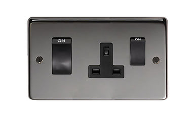 From The Anvil's Black Nickel 45 Amp Switch & Socket; #finish_black-nickel
