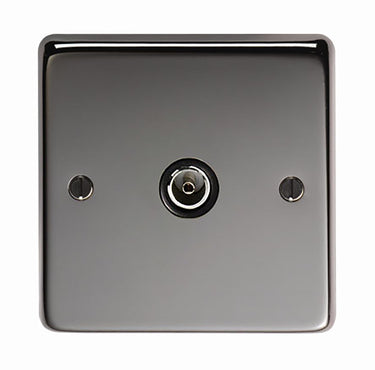 From The Anvil's Black Nickel TV Socket; #finish_black-nickel