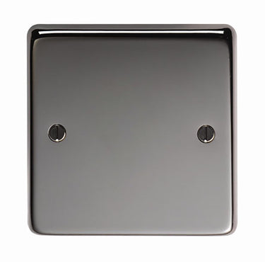 From The Anvil's Black Nickel Single Blank Plate; #finish_black-nickel